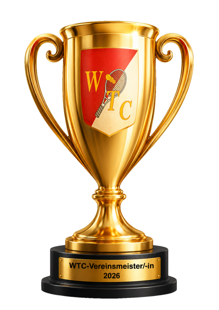 Pokal der WTC-Vereinsmeisterschaft mit Vereinswappen